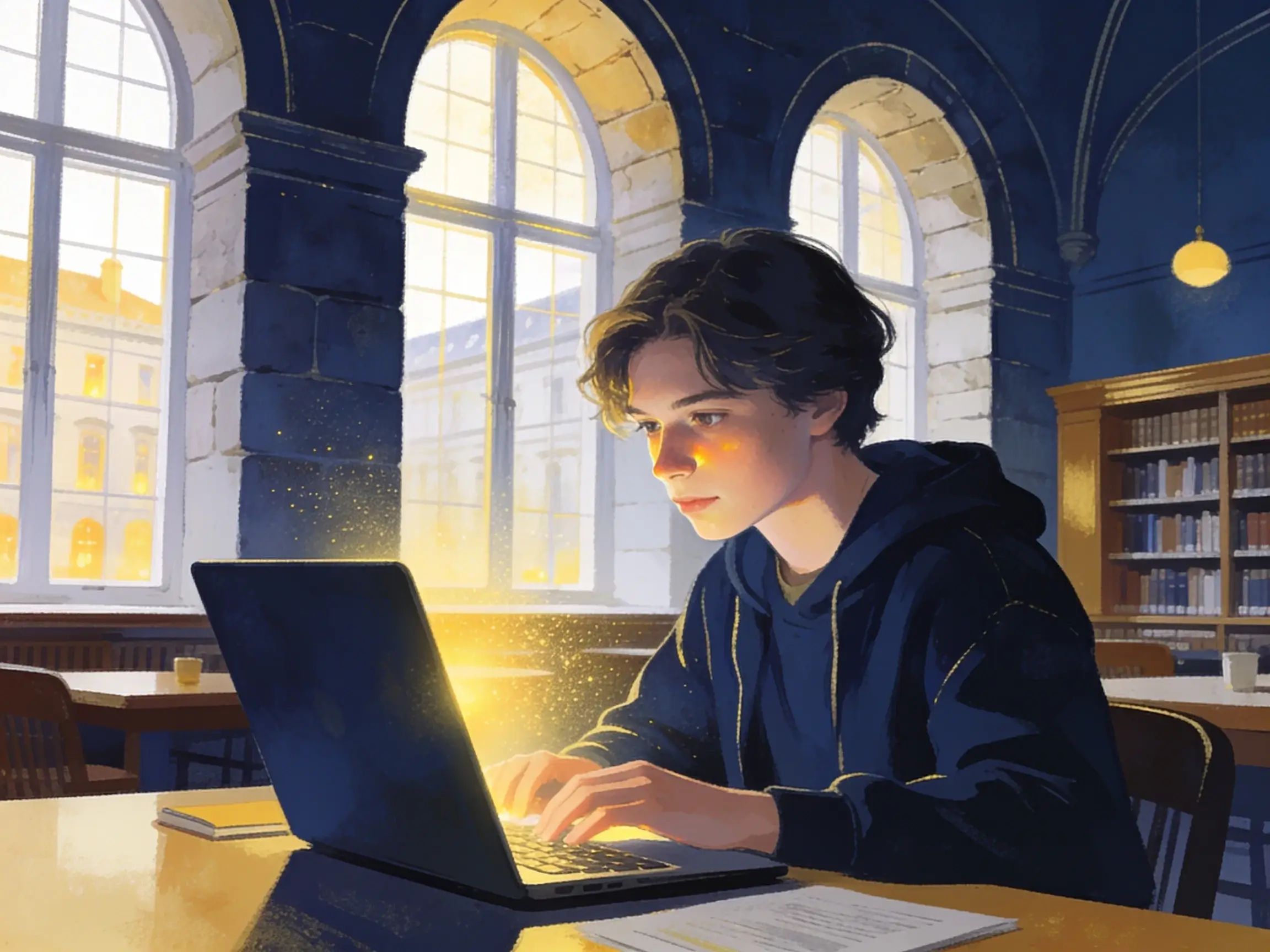 A student searching for European university programs